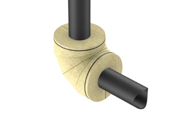 Coude de tuyauterie de petite taille isolé avec PAROC Pro Bend.